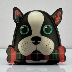 NEW Bath and Body Mini Boston Terrier Holiday Makeup Bag.